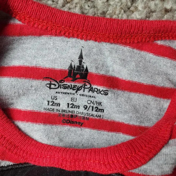 Disneyland Resort Striped Mickey Mouse Baby Bodysuit Size 12m NWOT - Picture 3 of 11